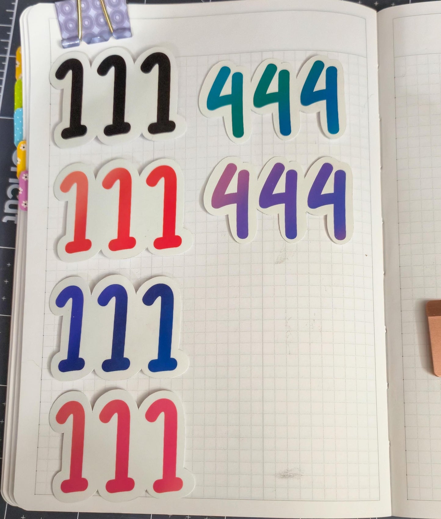 Angel Number Manifestation Glossy Die Cut Bujo Journal Planner Laptop Sticker