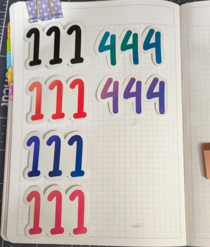 Angel Number Manifestation Glossy Die Cut Bujo Journal Planner Laptop Sticker