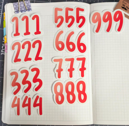 Angel Number Manifestation Glossy Die Cut Bujo Journal Planner Laptop Sticker