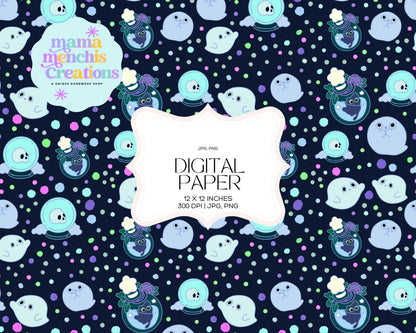 Witchy Ghouls 12x12 Repeating Pattern Digital Paper Sublimation DTF PNG Digital Download
