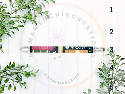 Bookish and Floral Vibes Refillable Retractable Gel Pen