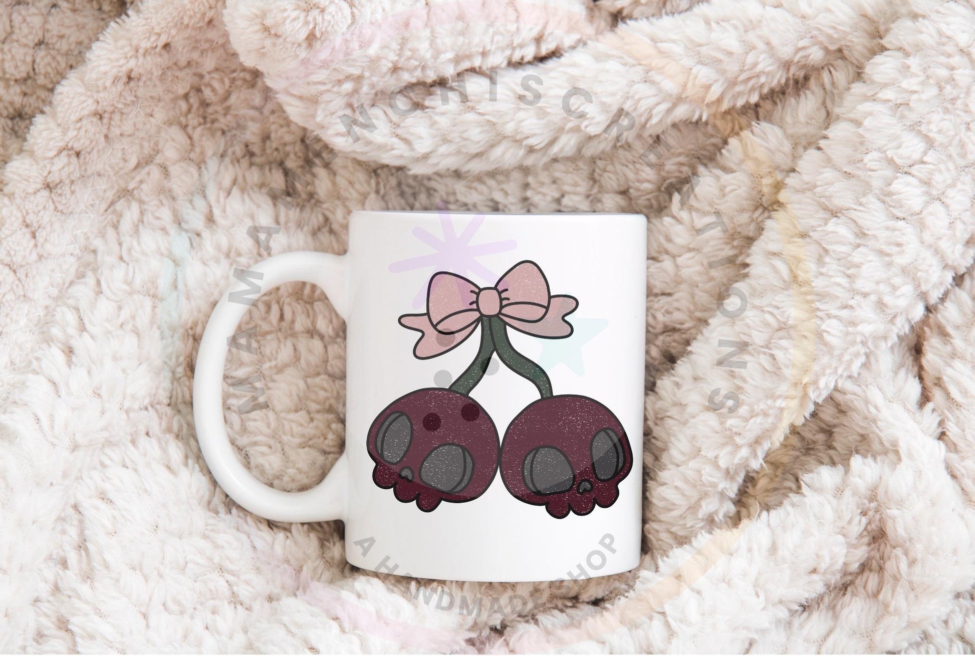 Pastel Goth Skeleton Cherry Sublimation DTF PNG Digital Download