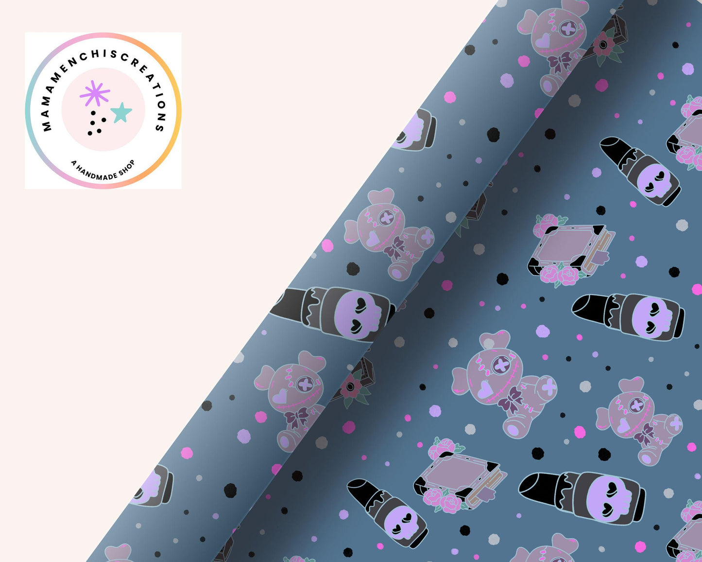 Spooky Goth 12x12 Repeating Pattern Digital Paper sublimation PNG Digital Download