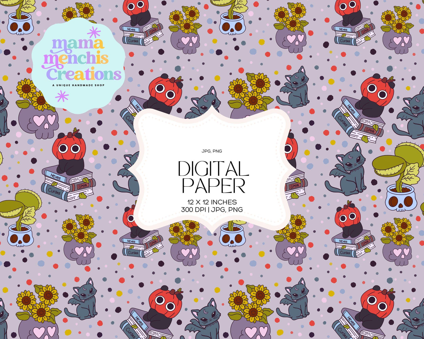 Morbid Plants 12x12 Repeating Digital Paper Sublimation DTF PNG Digital Download