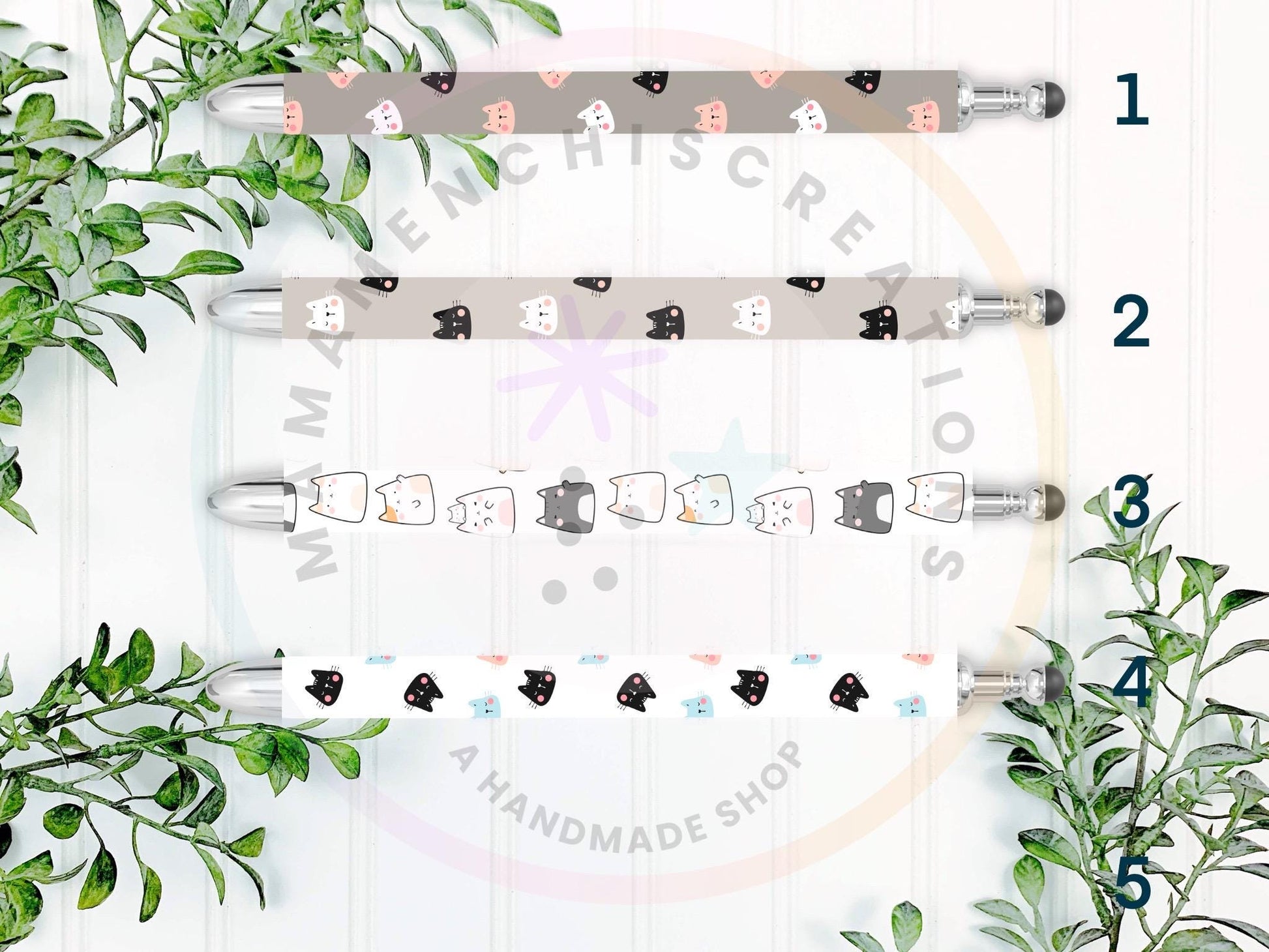 Neutral Kitties Refillable Retractable Gel Pen