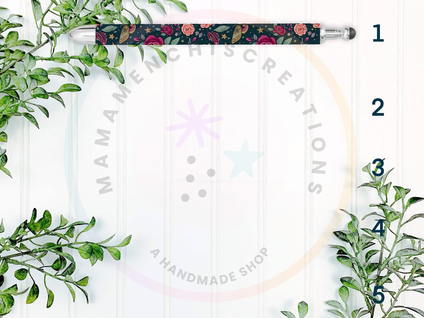 Gothic Spring Florals Refillable Retractable Gel Pen