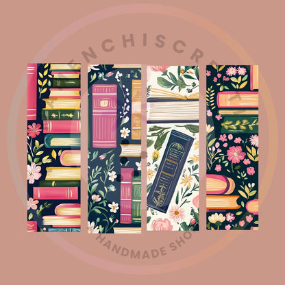 Bookish and Floral Vibes Refillable Retractable Gel Pen