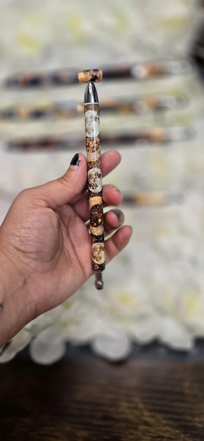 Celestial Moon Phase Refillable Retractable Gel Pen