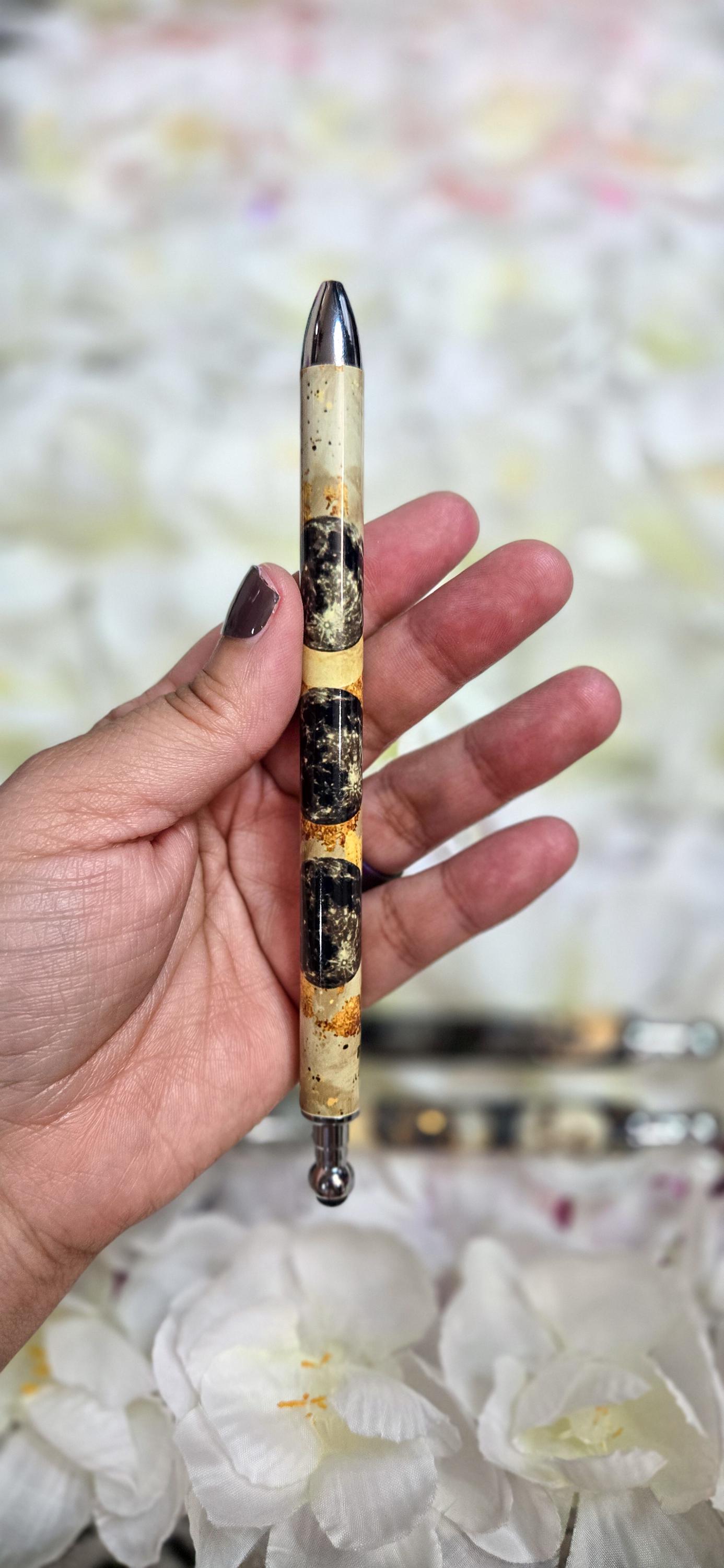 Celestial Moon Phase Refillable Retractable Gel Pen