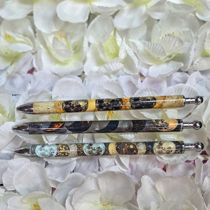 Celestial Moon Phase Refillable Retractable Gel Pen