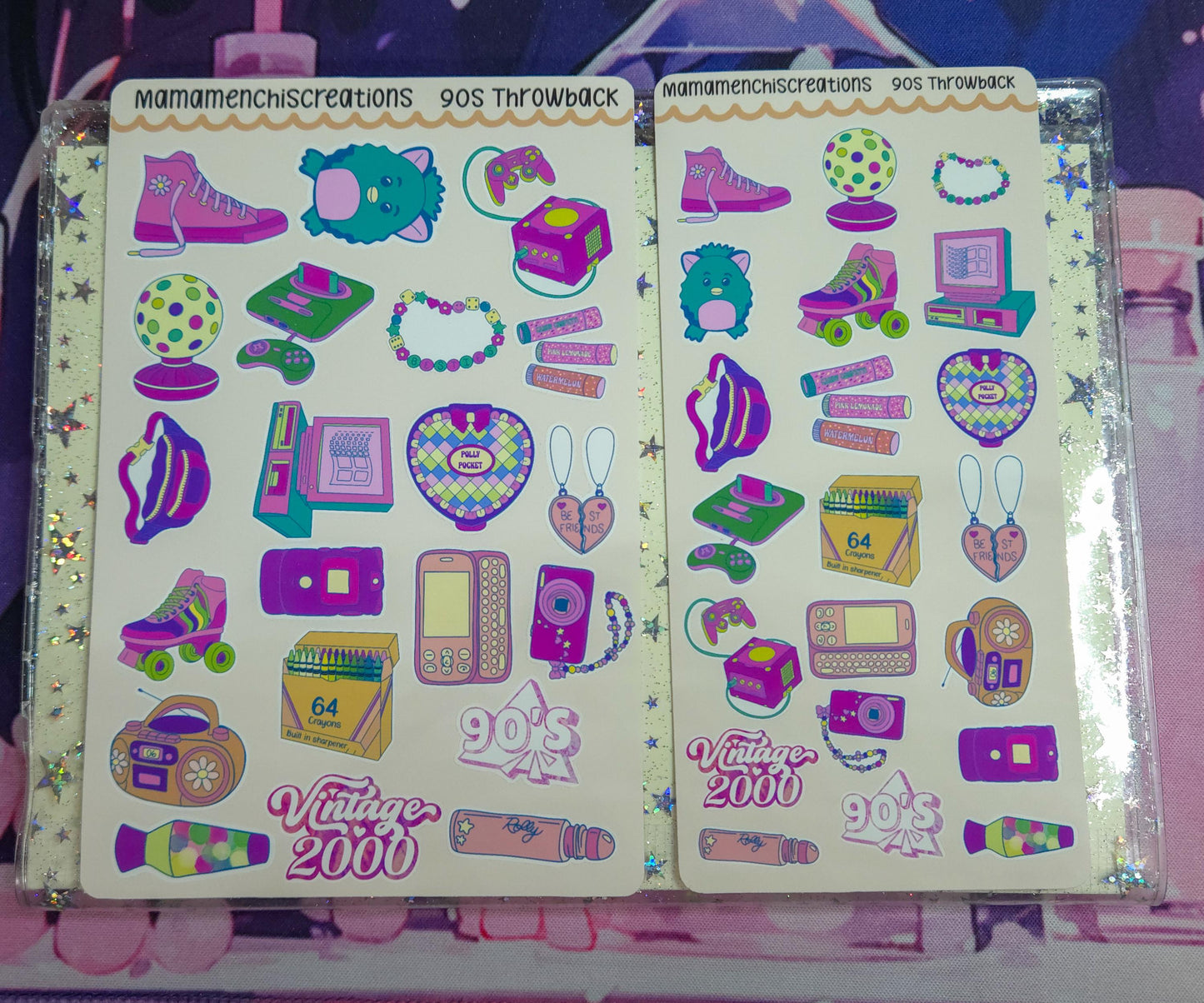 90's Baby Nostalgia Vibes Matte Bujo Journal Planner deco Sticker Sheet