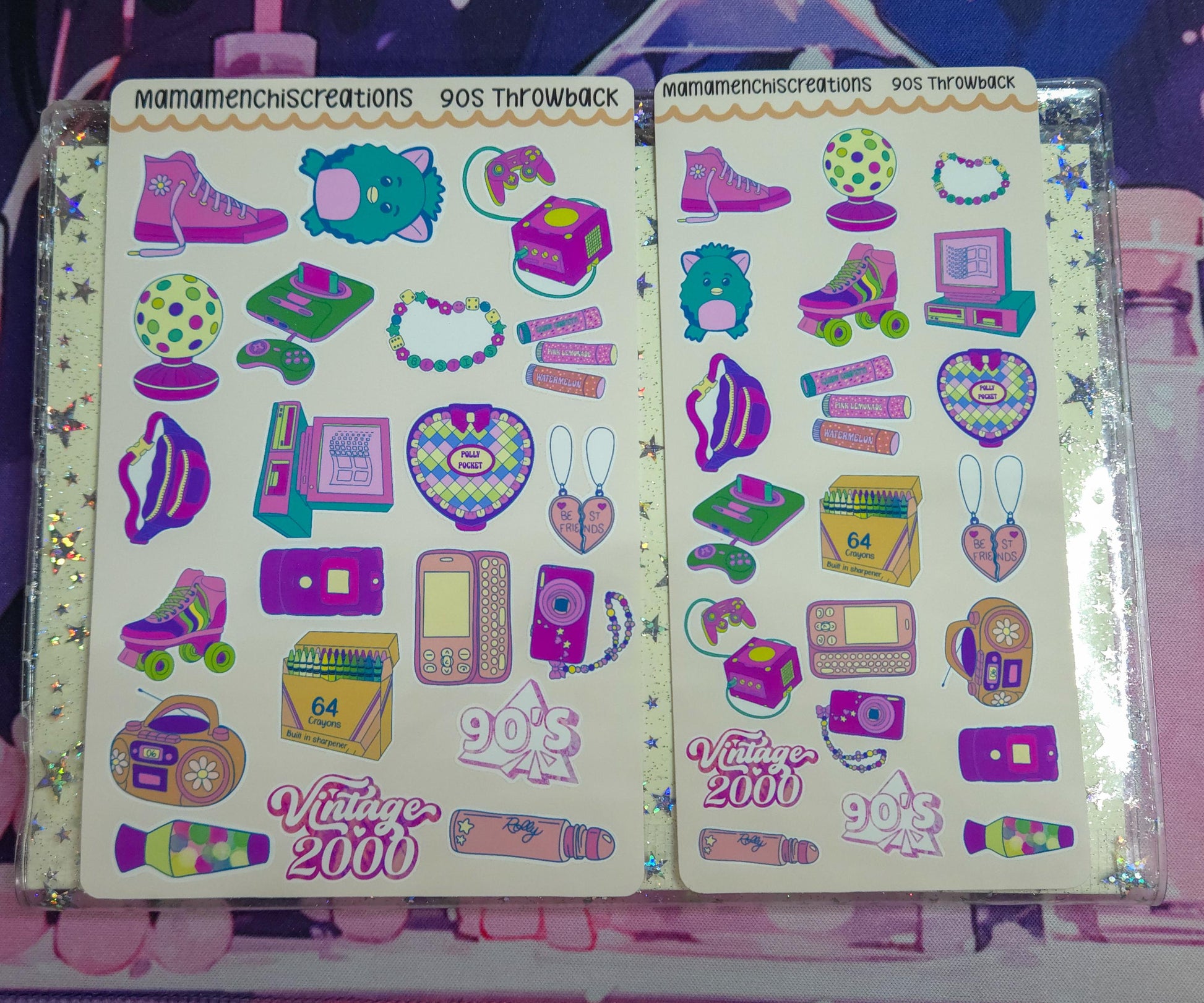 90's Baby Nostalgia Vibes Matte Bujo Journal Planner deco Sticker Sheet