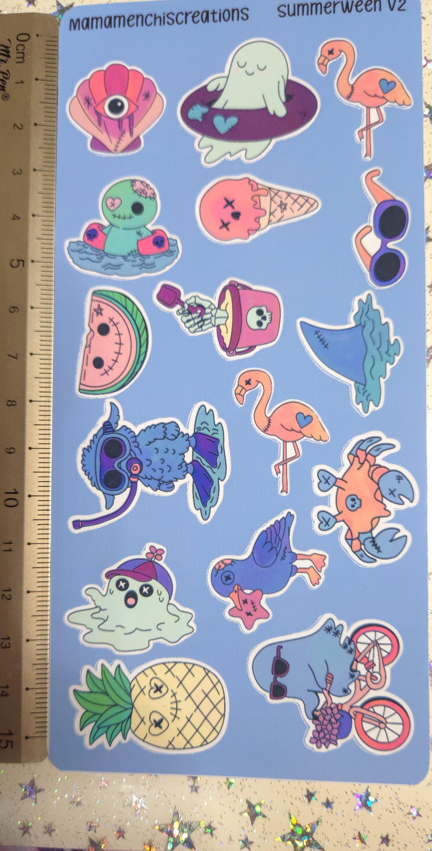 Summerween Creepy Cute V2 Matte Bujo Journal Planner deco Sticker Sheet