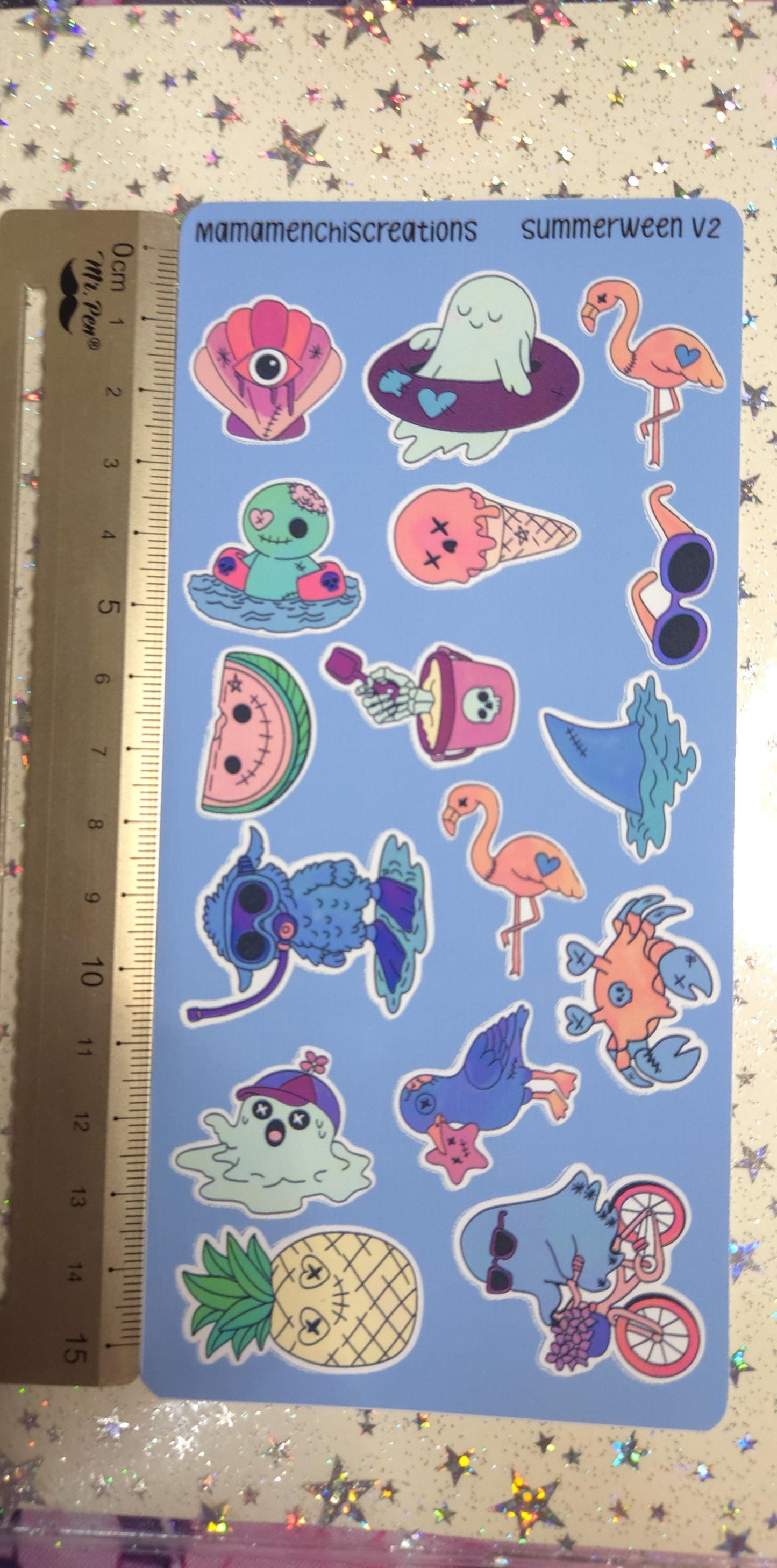Summerween Creepy Cute V2 Matte Bujo Journal Planner deco Sticker Sheet