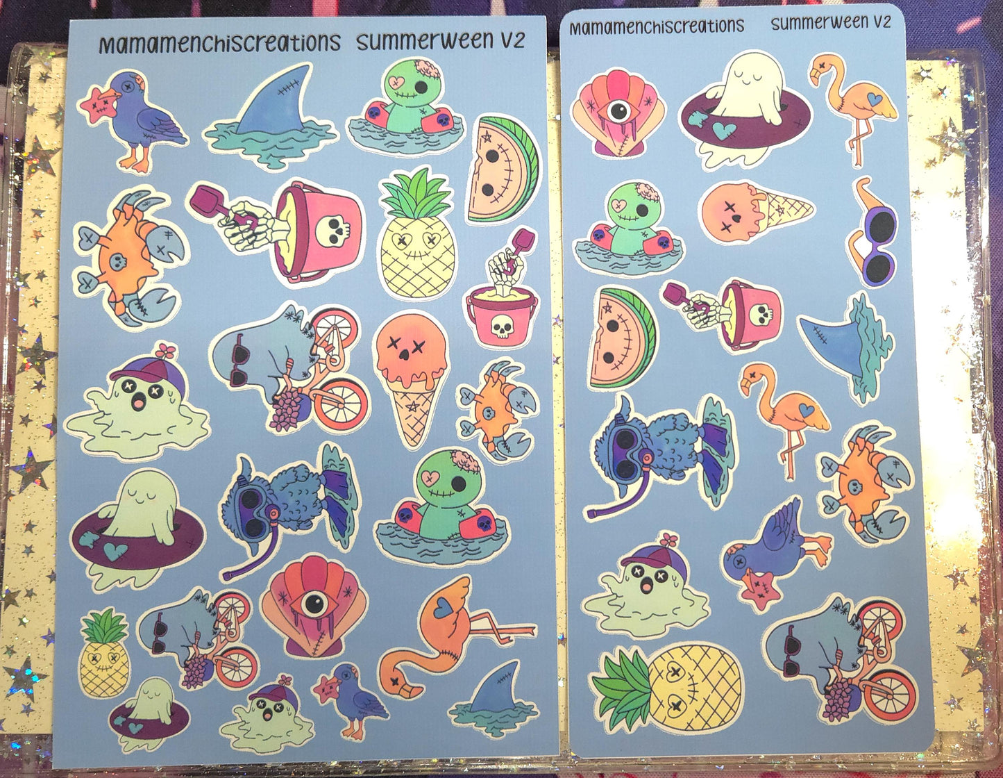 Summerween Creepy Cute V2 Matte Bujo Journal Planner deco Sticker Sheet