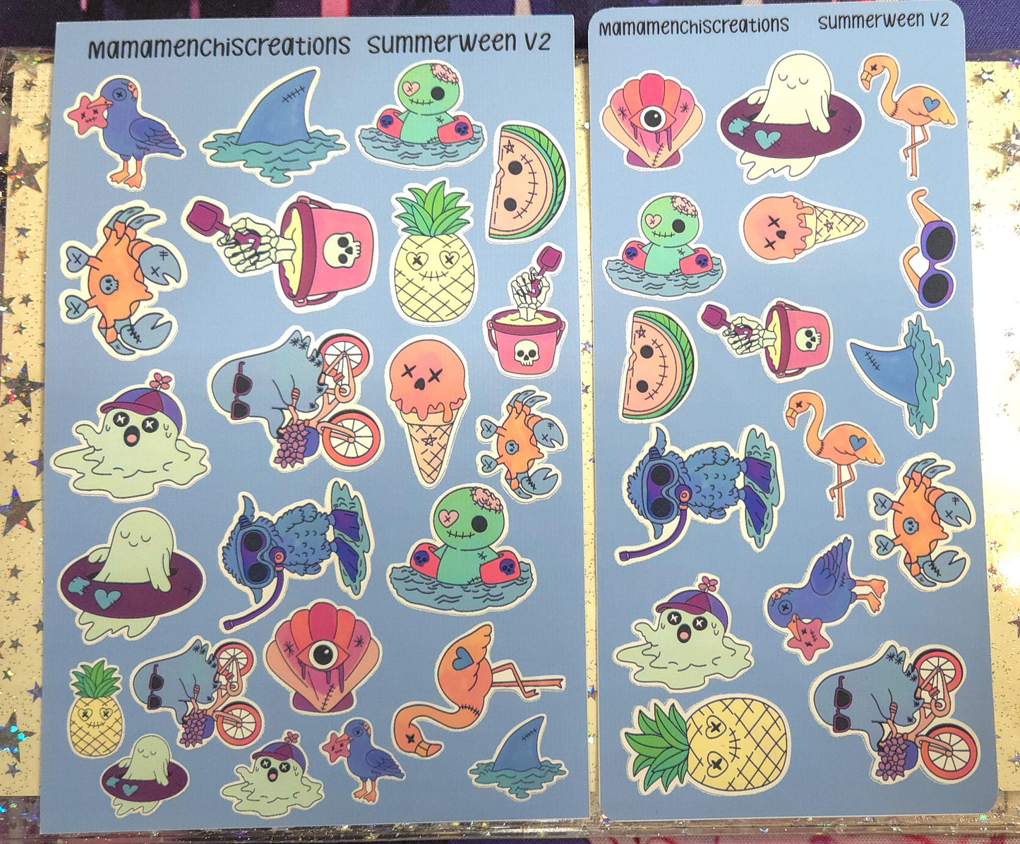 Summerween Creepy Cute V2 Matte Bujo Journal Planner deco Sticker Sheet