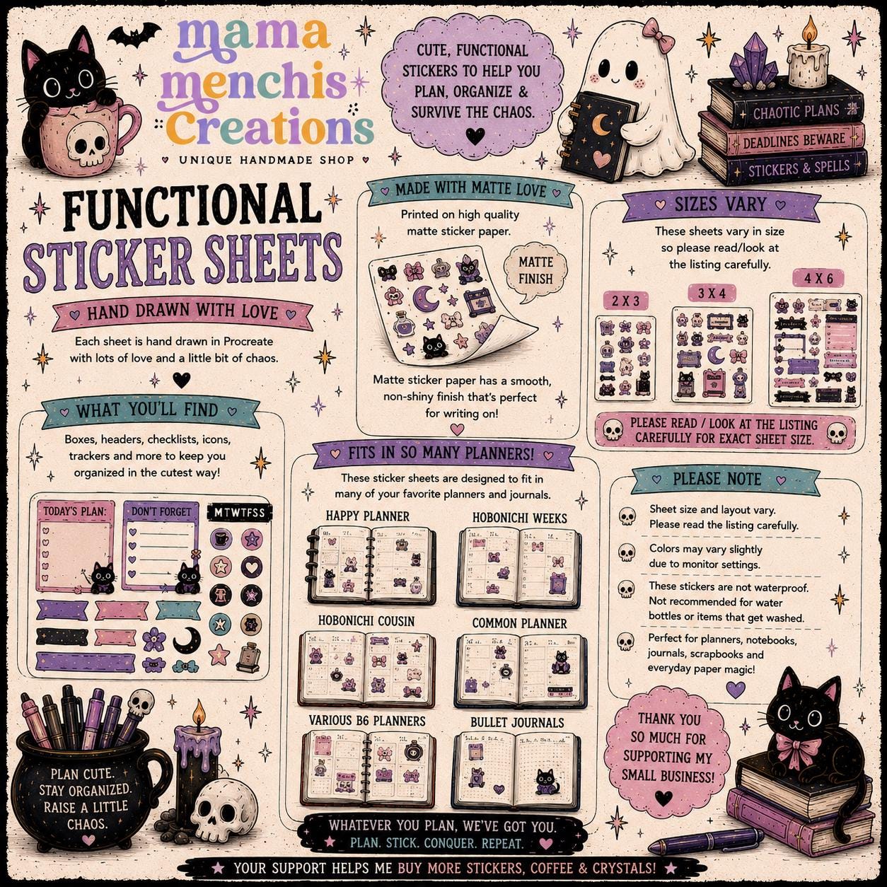 Priority and or Top Three Tracker Bujo Journal Planner Functional Sticker Sheet