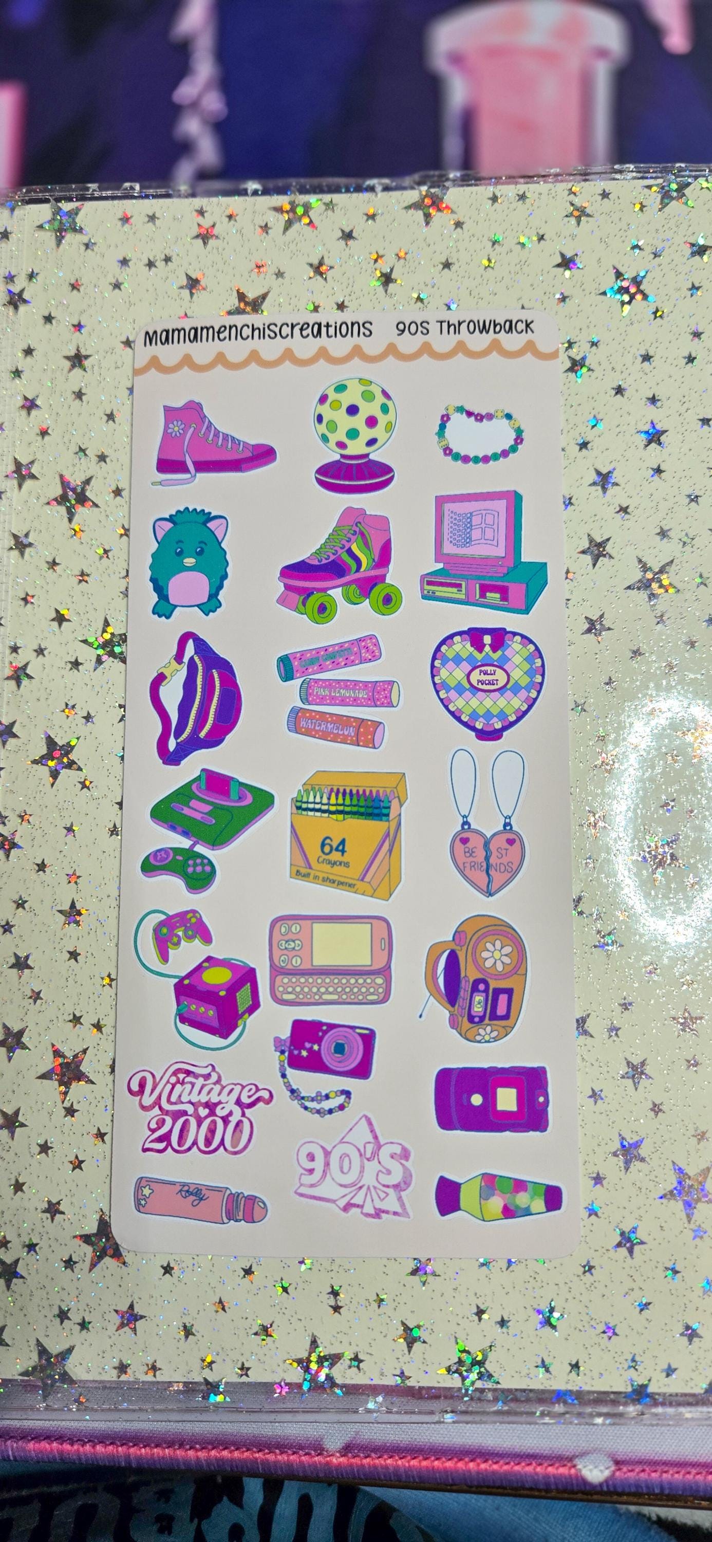 90's Baby Nostalgia Vibes Matte Bujo Journal Planner deco Sticker Sheet