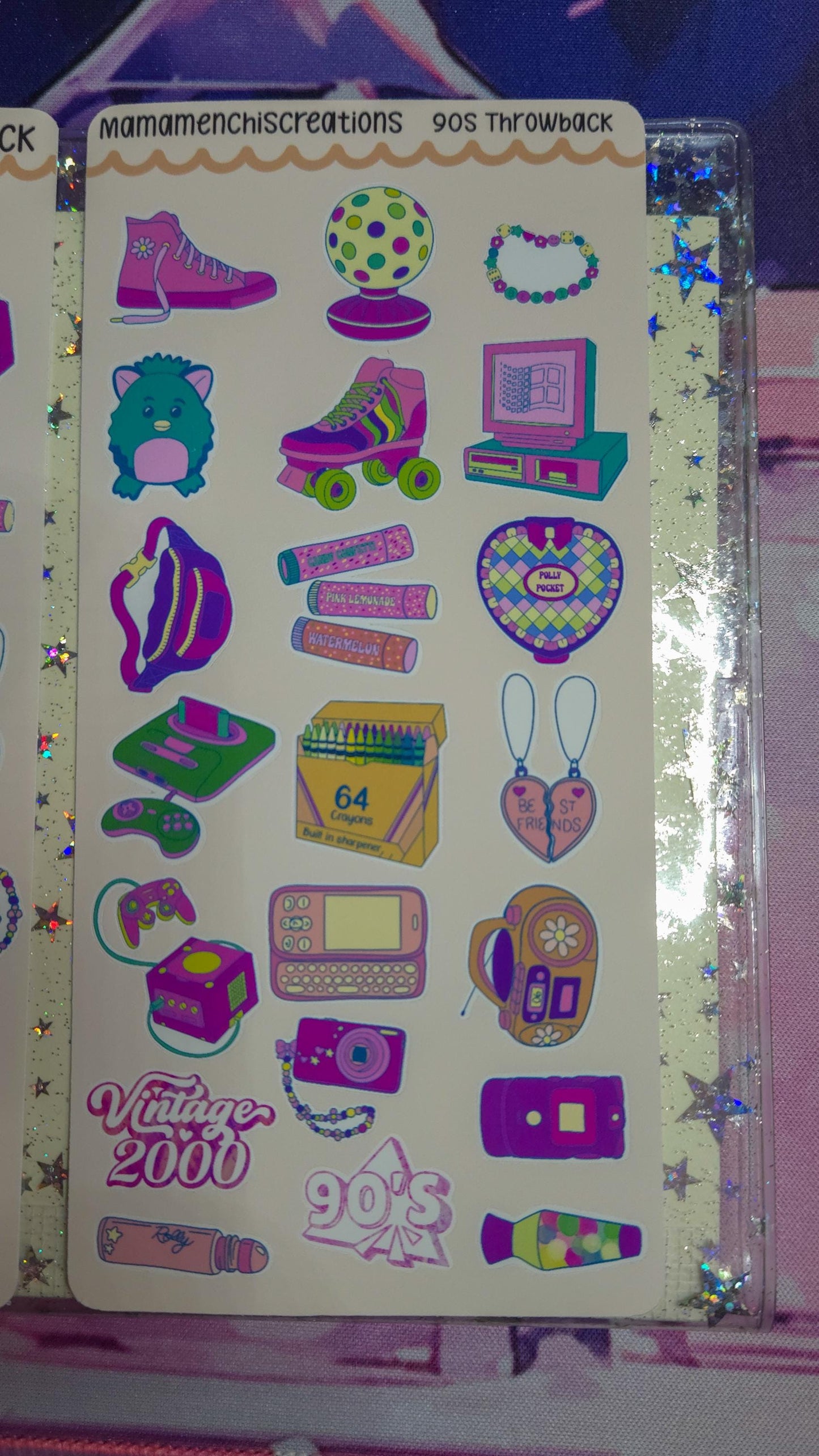 90's Baby Nostalgia Vibes Matte Bujo Journal Planner deco Sticker Sheet