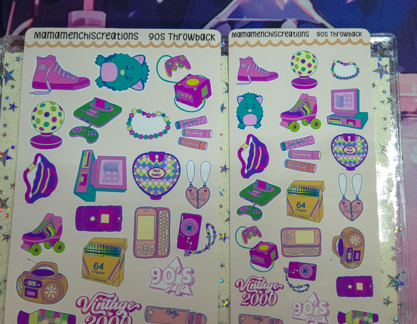 90's Baby Nostalgia Vibes Matte Bujo Journal Planner deco Sticker Sheet