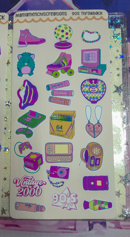 90's Baby Nostalgia Vibes Matte Bujo Journal Planner deco Sticker Sheet