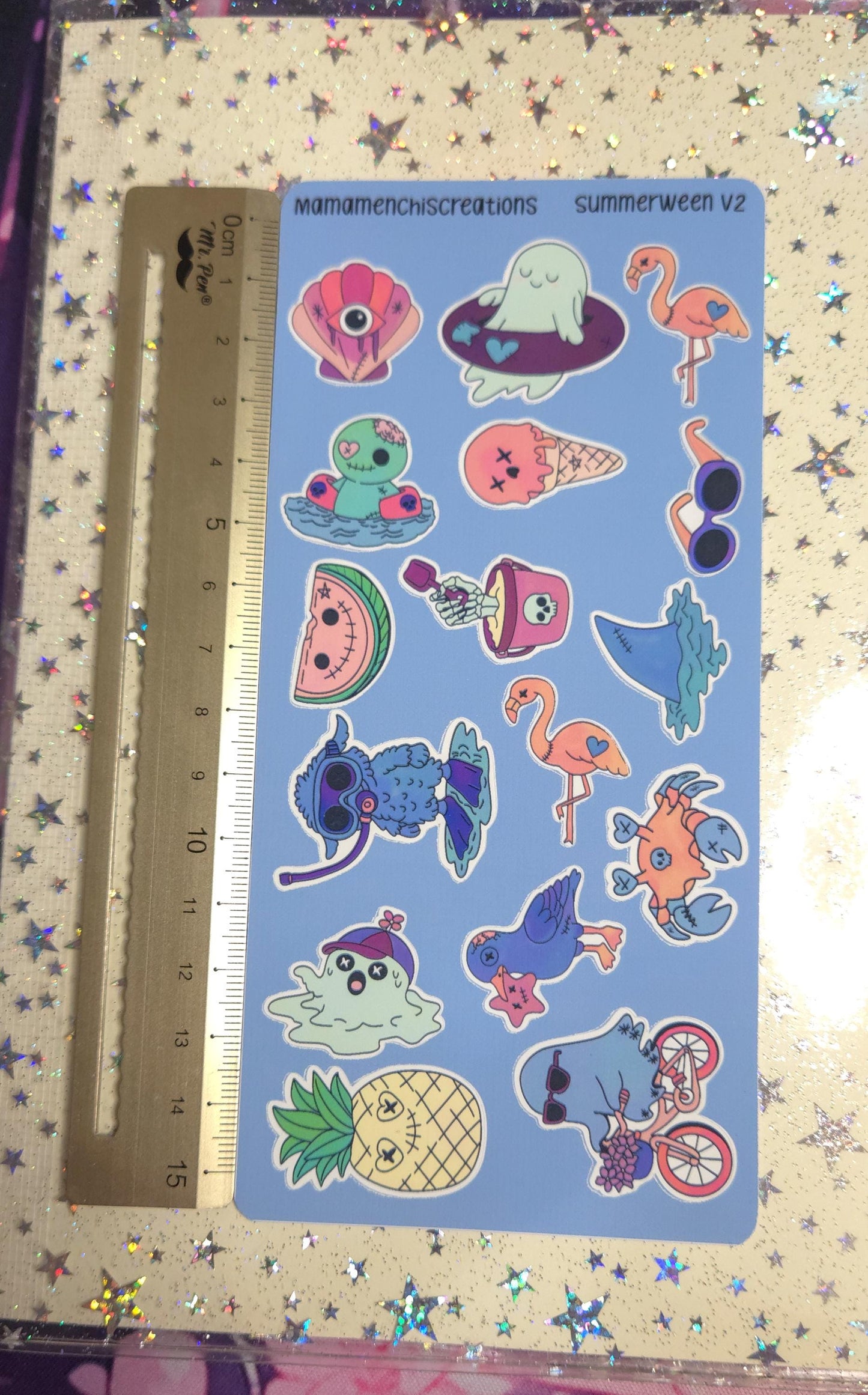 Summerween Creepy Cute V2 Matte Bujo Journal Planner deco Sticker Sheet