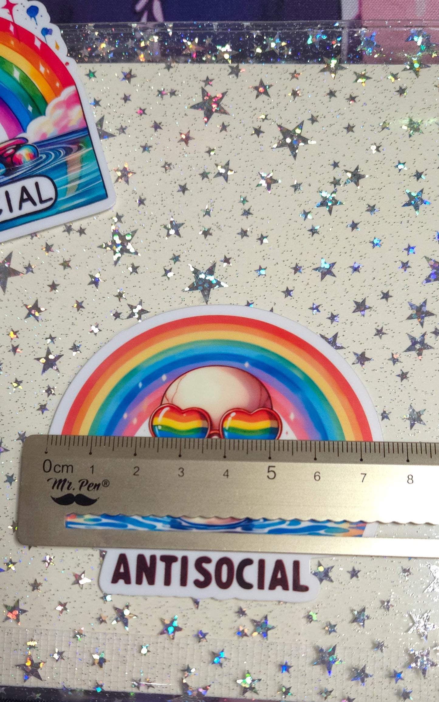 Anti-Social Skeleton Glossy Die Cut Bujo Journal Planner Sticker