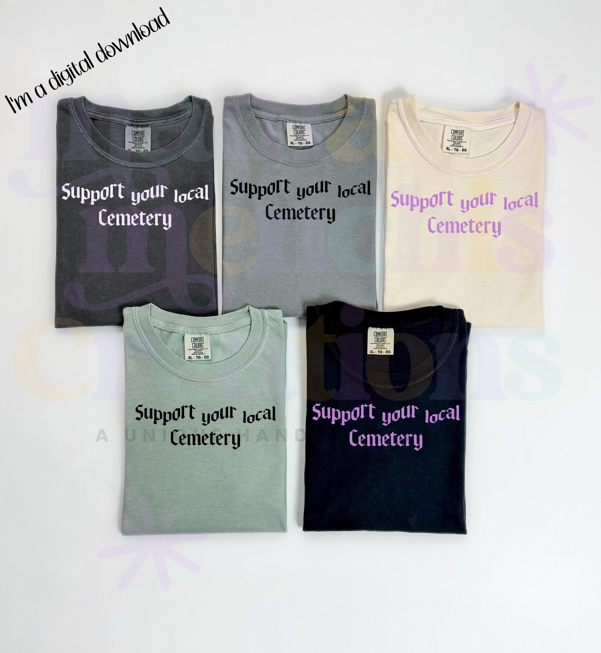 Support Your Local Cemetery DTF PNG SVG Digital Download