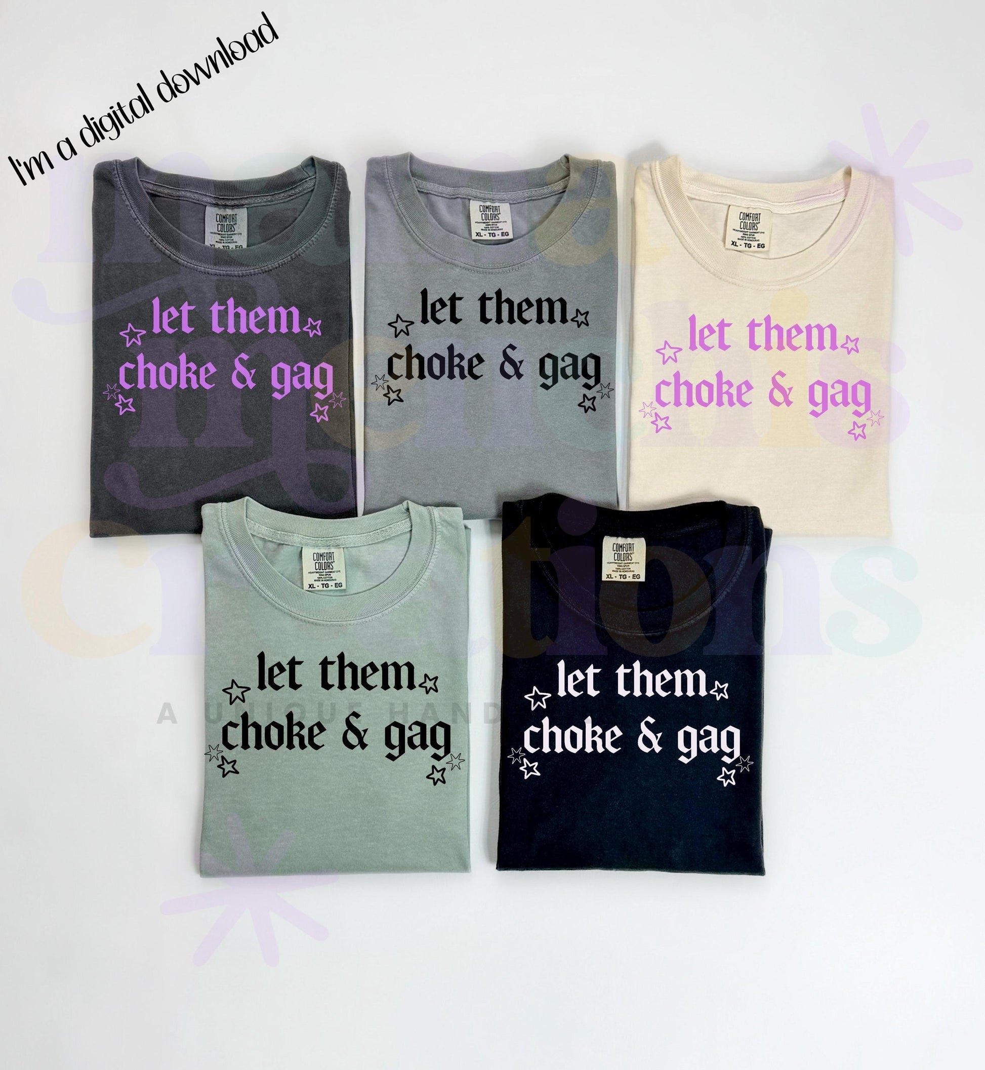 Let Them Choke and Gag Sassy Dark humor DTF PNG SVG Digital Download
