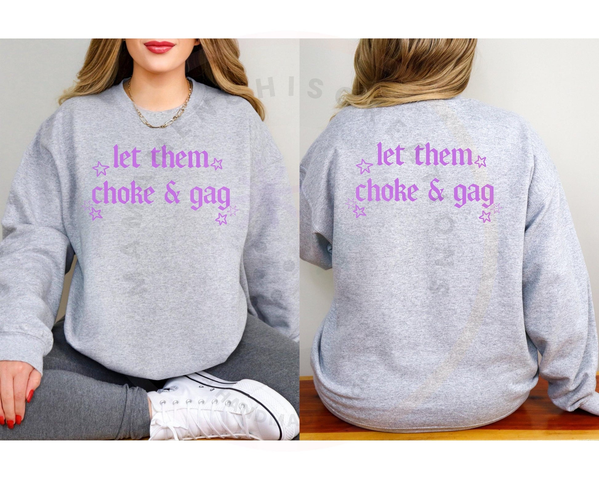 Let Them Choke and Gag Sassy Dark humor DTF PNG SVG Digital Download
