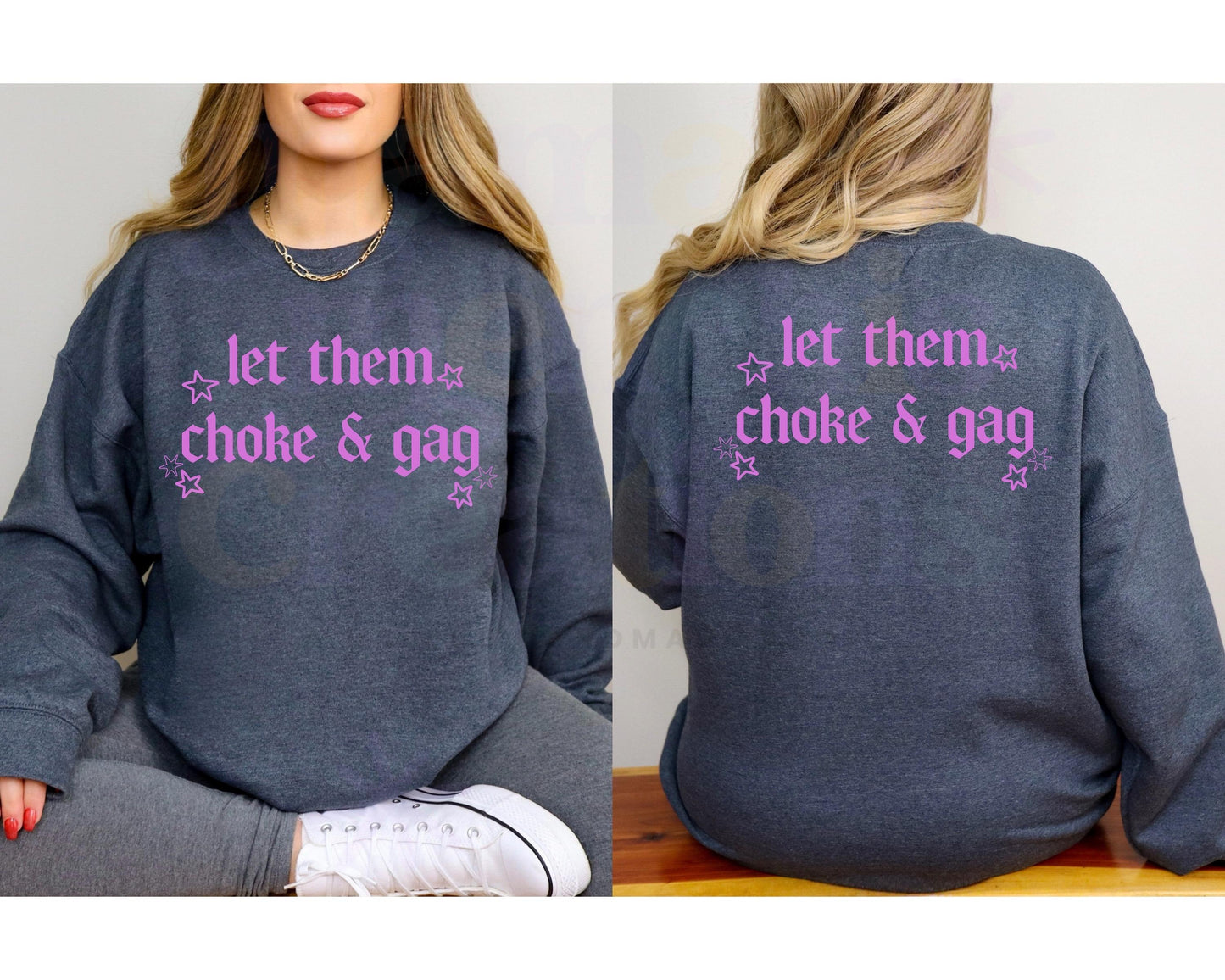 Let Them Choke and Gag Sassy Dark humor DTF PNG SVG Digital Download
