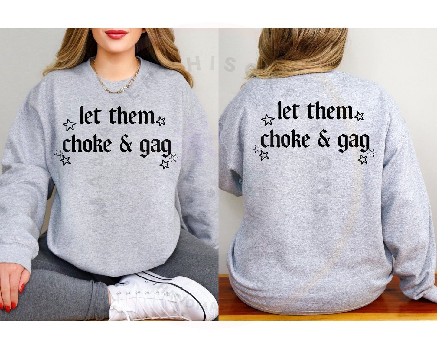 Let Them Choke and Gag Sassy Dark humor DTF PNG SVG Digital Download