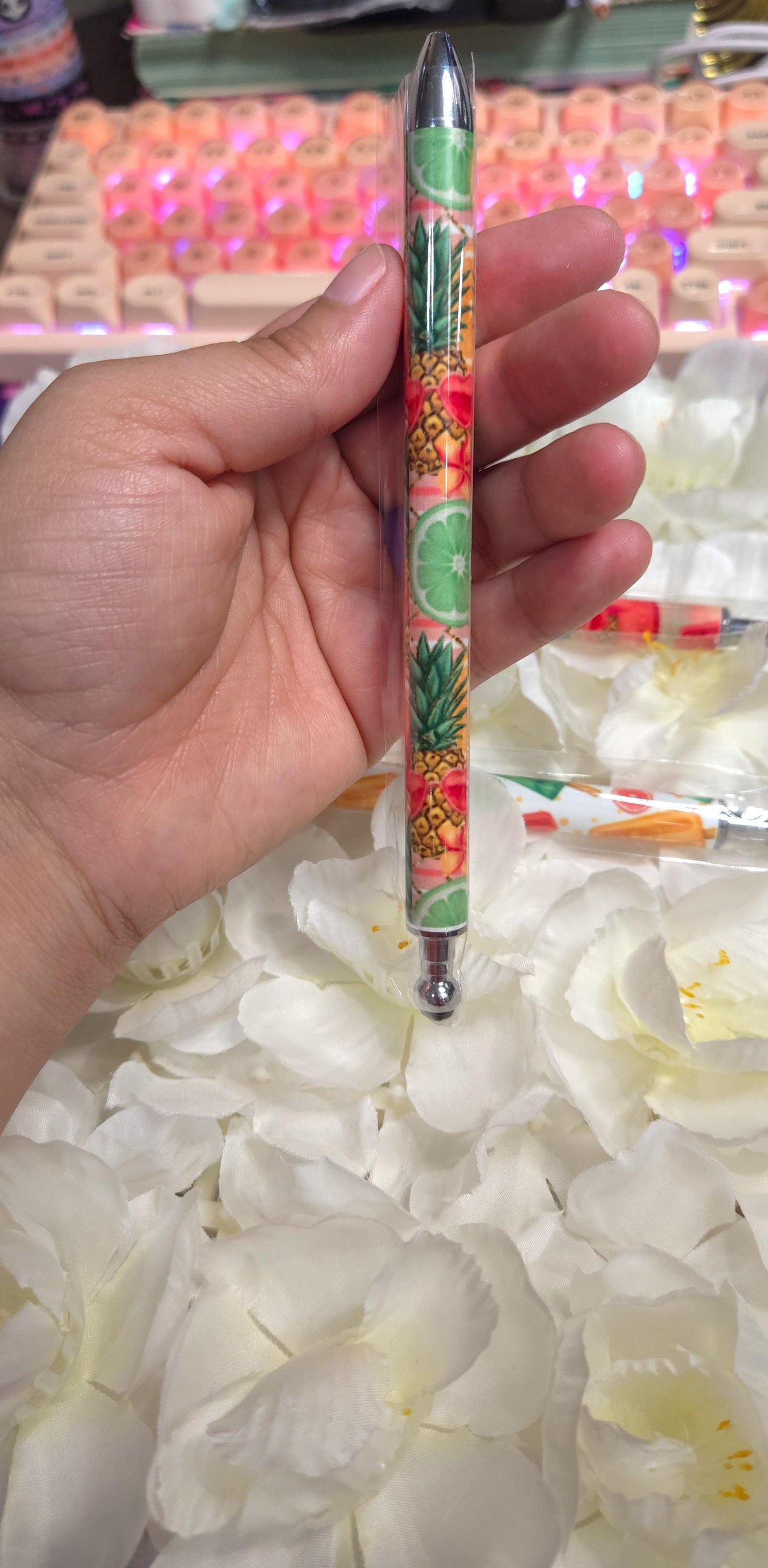 Flamingo Gel Pen: Summer Vibes Refillable Stainless Steel Pen