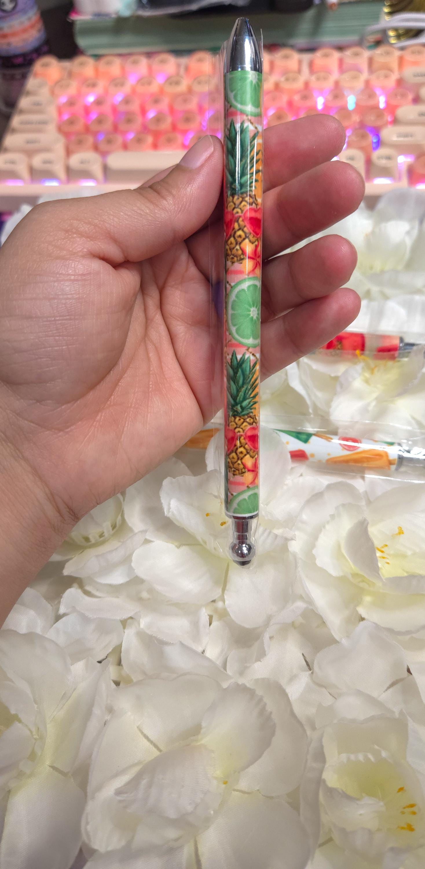 Flamingo Gel Pen: Summer Vibes Refillable Stainless Steel Pen