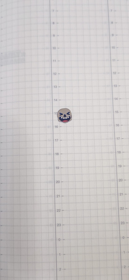 Tiny Skull Emojis Matte Bujo Journal Planner deco Sticker Sheet