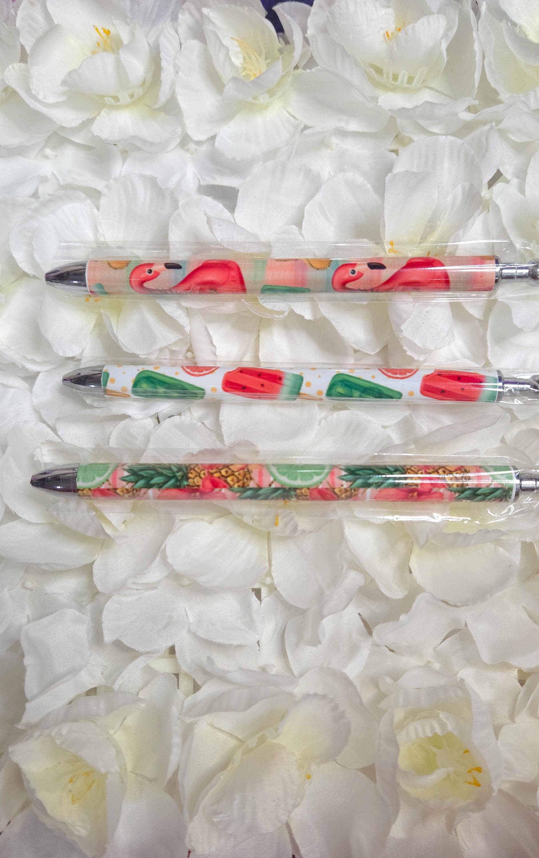 Flamingo Gel Pen: Summer Vibes Refillable Stainless Steel Pen