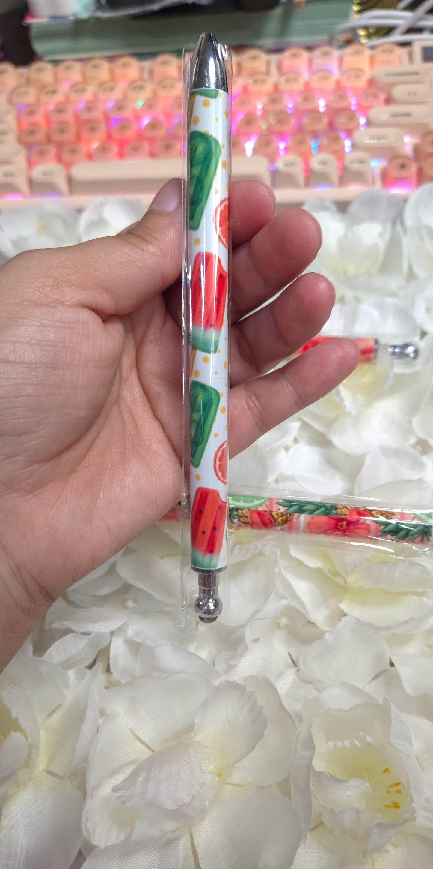 Flamingo Gel Pen: Summer Vibes Refillable Stainless Steel Pen