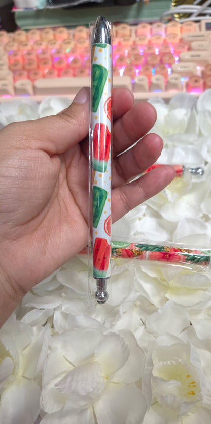 Flamingo Gel Pen: Summer Vibes Refillable Stainless Steel Pen
