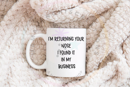 Returning Your Nose Funny PNG SVG Digital Download