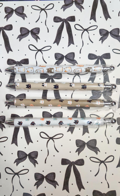 Neutral Kitties Refillable Retractable Gel Pen
