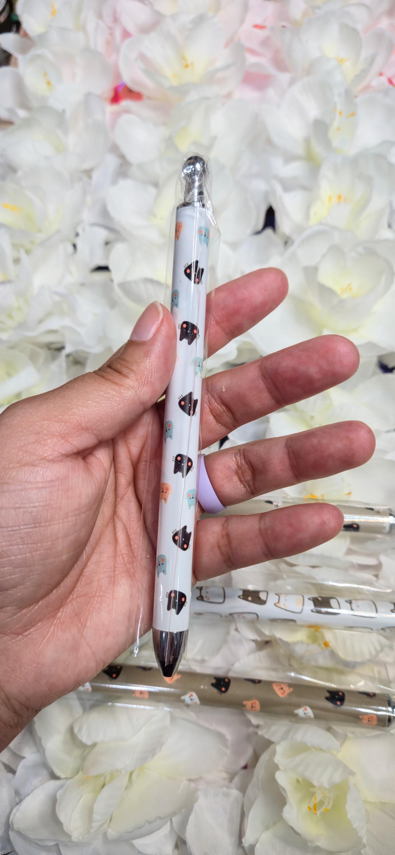 Neutral Kitties Refillable Retractable Gel Pen