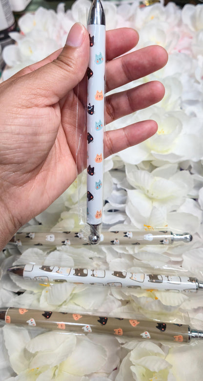 Neutral Kitties Refillable Retractable Gel Pen