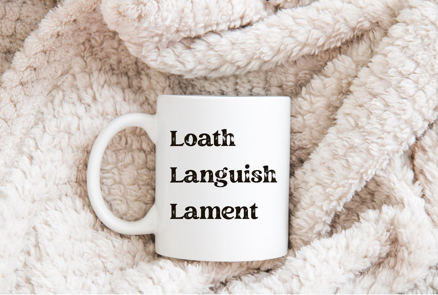 Loath Languish Lament distressed sublimation DTF Hand Drawn PNG Digital Download