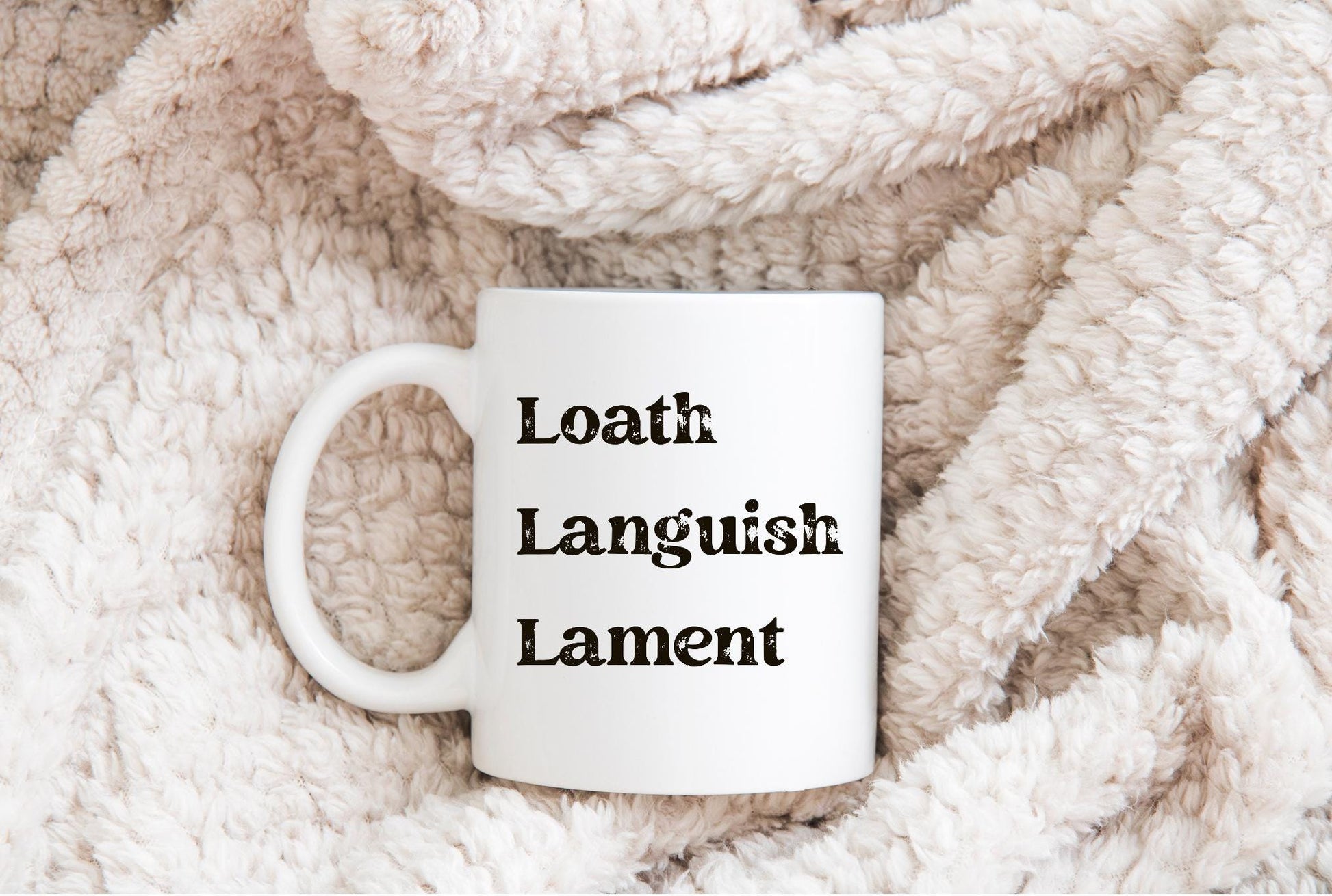 Loath Languish Lament distressed sublimation DTF Hand Drawn PNG Digital Download