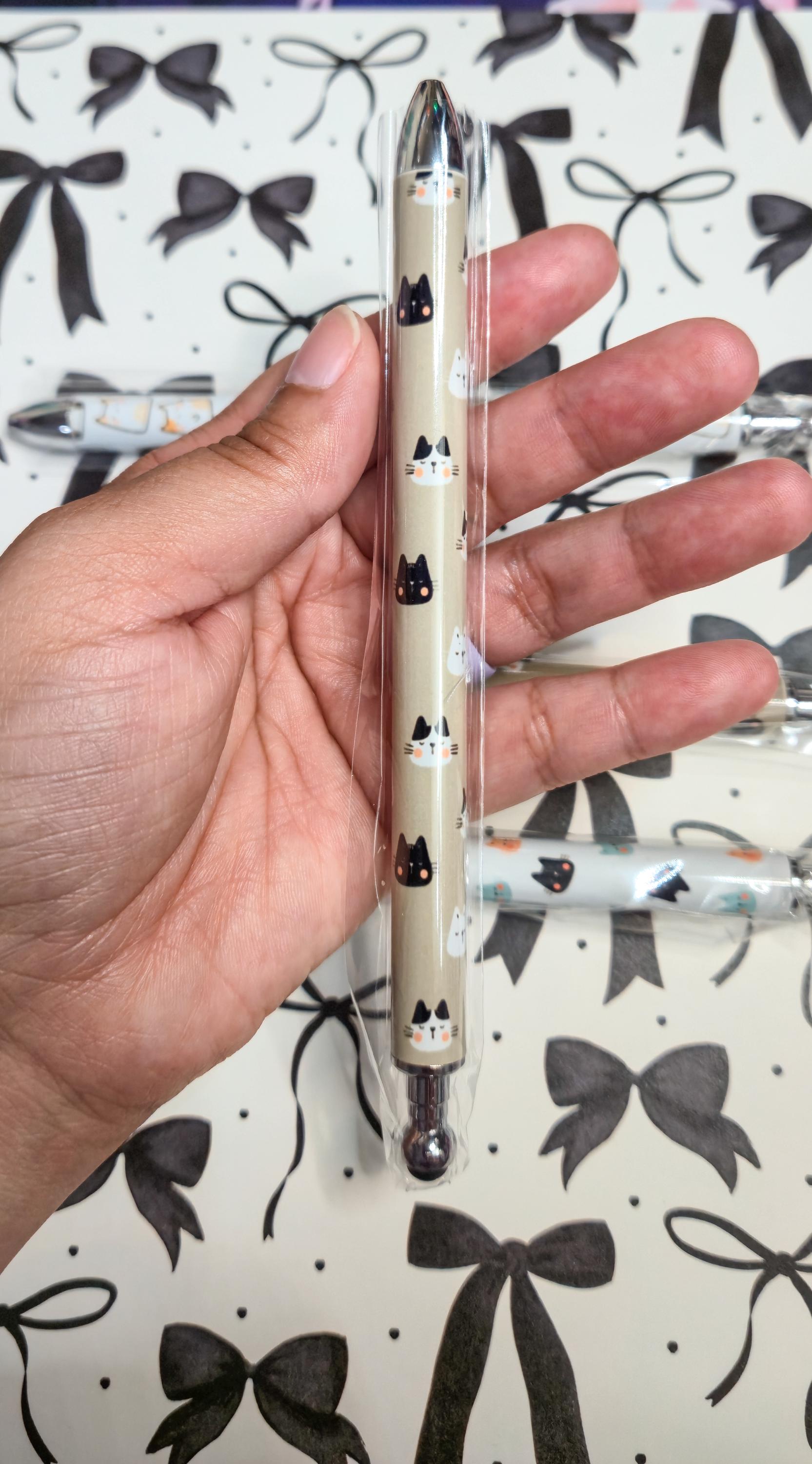 Neutral Kitties Refillable Retractable Gel Pen