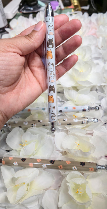 Neutral Kitties Refillable Retractable Gel Pen