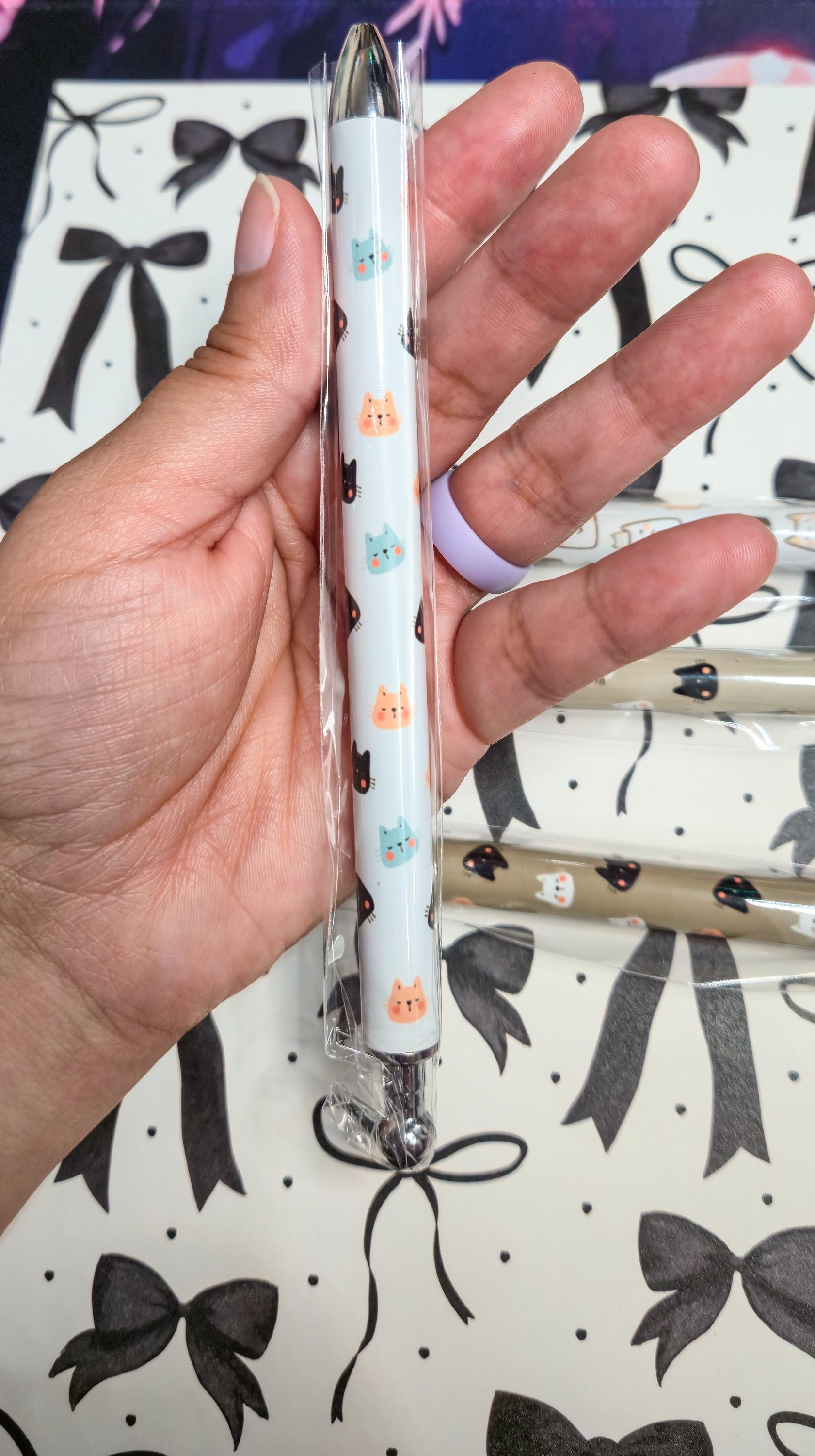 Neutral Kitties Refillable Retractable Gel Pen