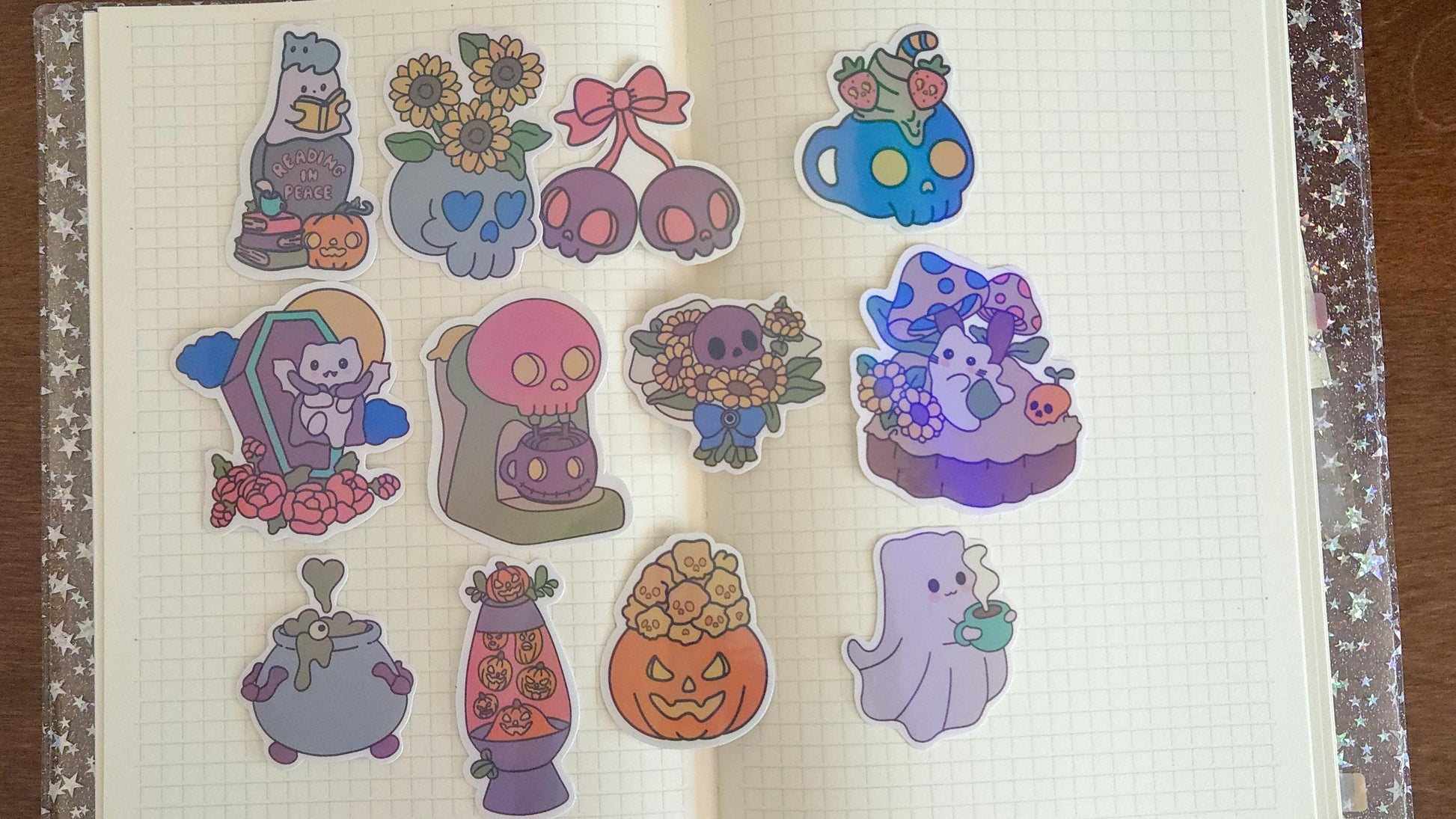 Haunted Harvest Holographic Sticker Flakes Set Bujo Planner Laptop Sticker