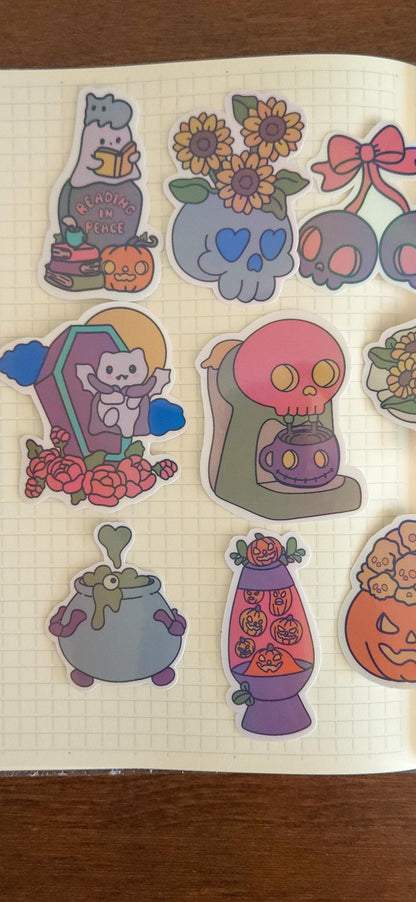 Haunted Harvest Holographic Sticker Flakes Set Bujo Planner Laptop Sticker