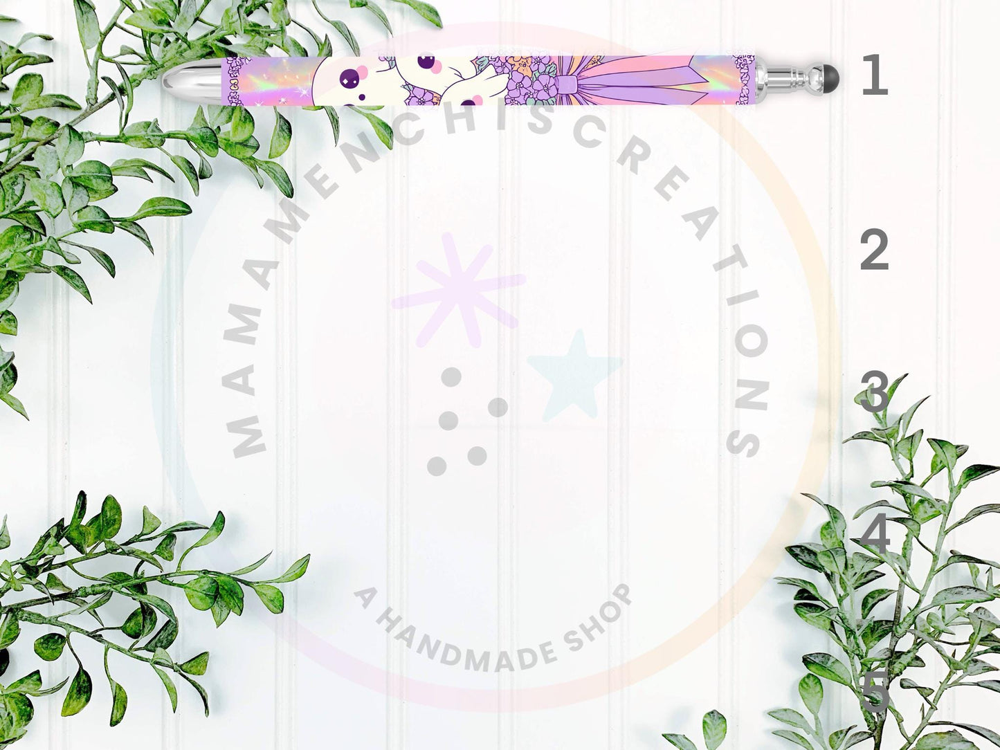 Pastel Ghosts and Flowers Refillable Gel Pen